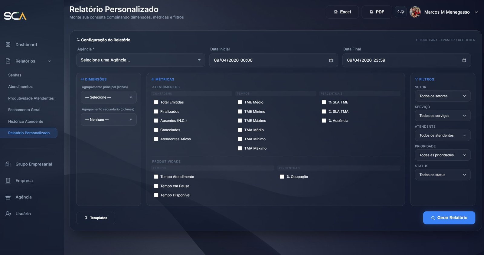 Relatório de fila de espera