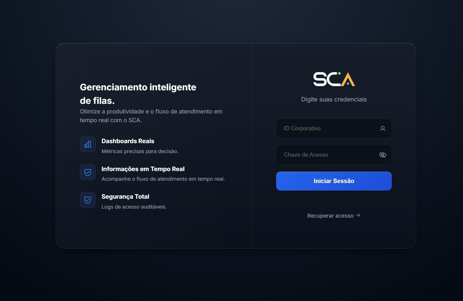 Sistema de gestão de filas - dashboard de atendimento