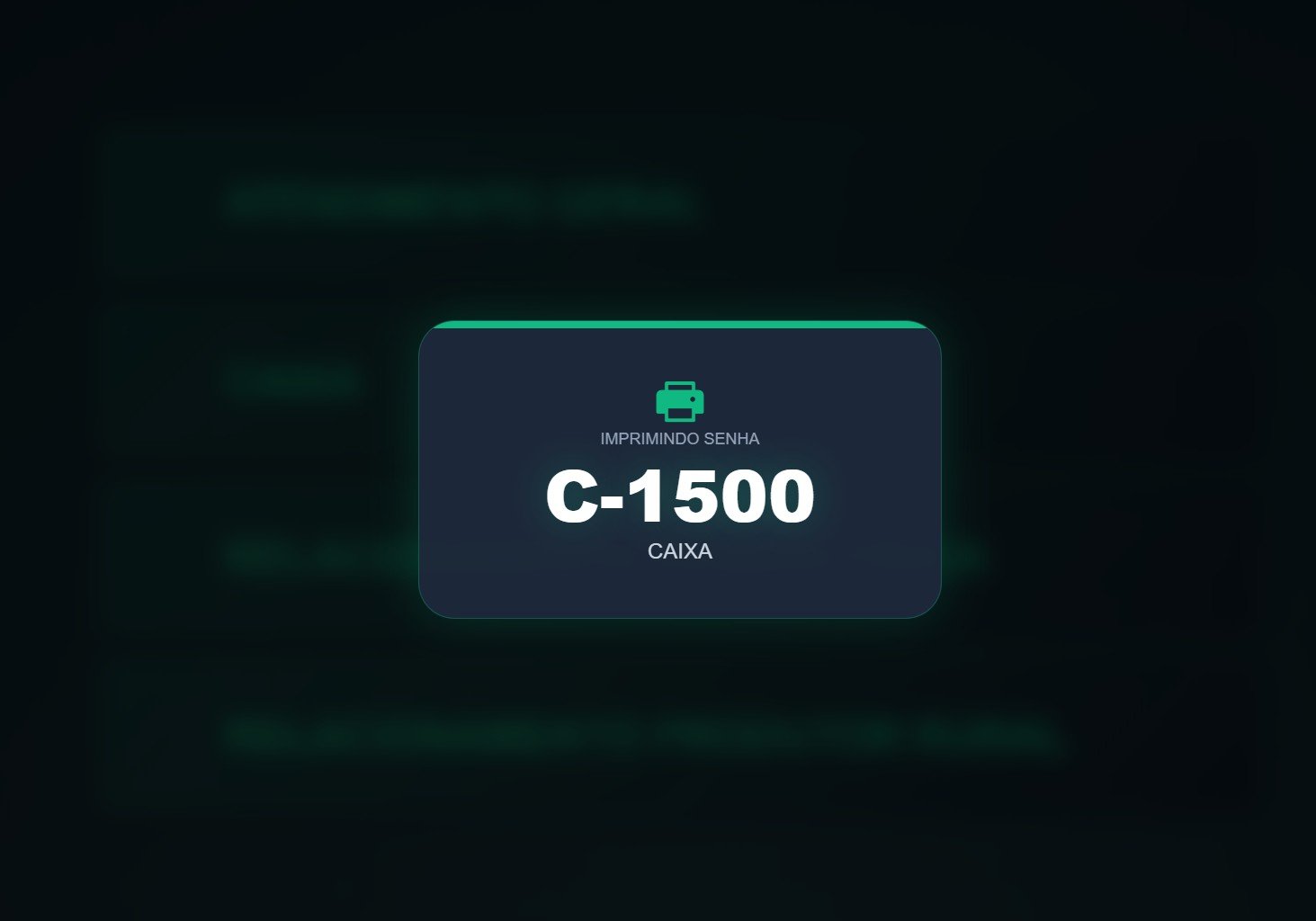 Totem - senha gerada